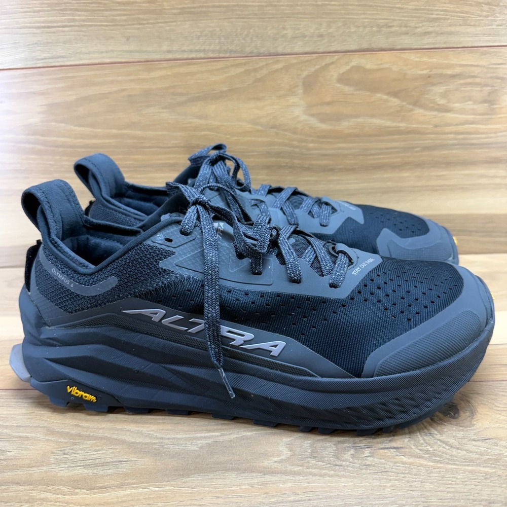 ALTRA Olympus 6 Trail Running Shoes Mens 13 Black Hiking Outdoor Vibram Megagrip